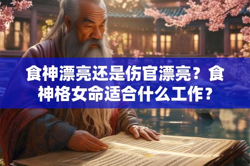 食神漂亮还是伤官漂亮？食神格女命适合什么工作？