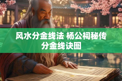 风水分金线法 杨公祠秘传分金线诀图