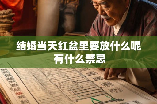 结婚当天红盆里要放什么呢 有什么禁忌