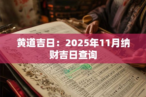 黄道吉日：2025年11月纳财吉日查询