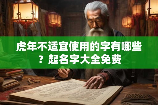 虎年不适宜使用的字有哪些？起名字大全免费