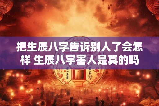 把生辰八字告诉别人了会怎样 生辰八字害人是真的吗