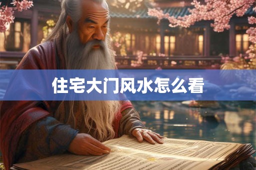 住宅大门风水怎么看
