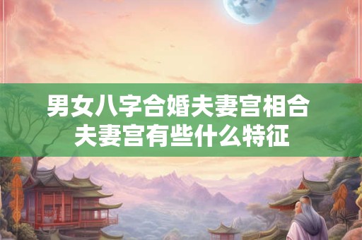 男女八字合婚夫妻宫相合 夫妻宫有些什么特征