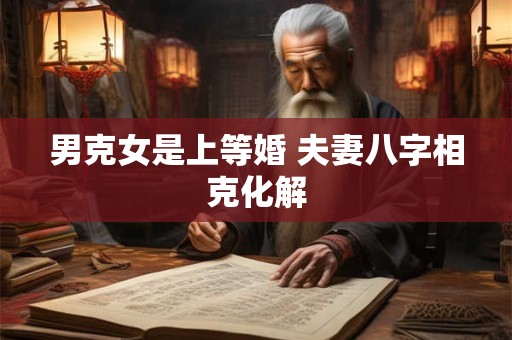 男克女是上等婚 夫妻八字相克化解