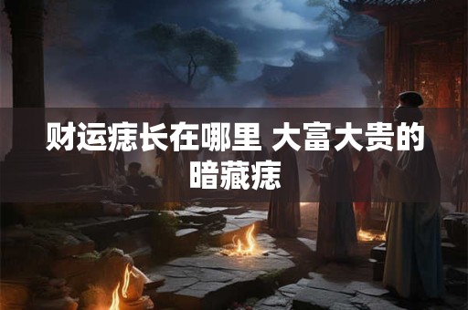 财运痣长在哪里 大富大贵的暗藏痣