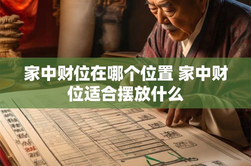 家中财位在哪个位置 家中财位适合摆放什么