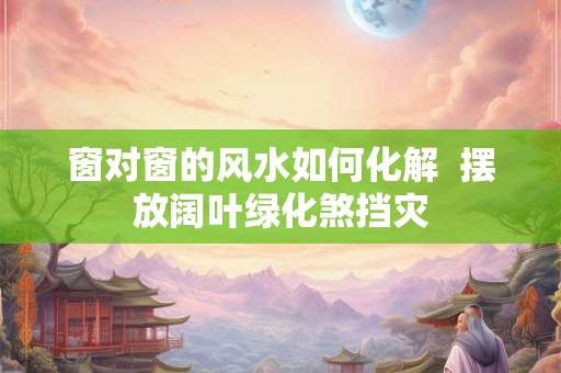窗对窗的风水如何化解  摆放阔叶绿化煞挡灾