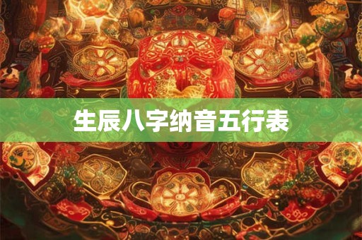 生辰八字纳音五行表