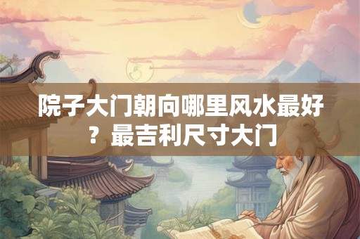 院子大门朝向哪里风水最好？最吉利尺寸大门