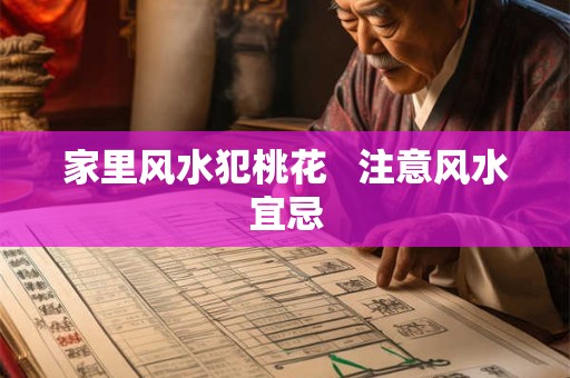 家里风水犯桃花   注意风水宜忌