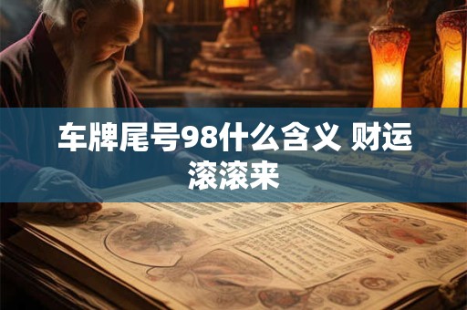 车牌尾号98什么含义 财运滚滚来