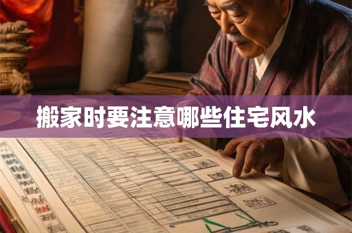 搬家时要注意哪些住宅风水