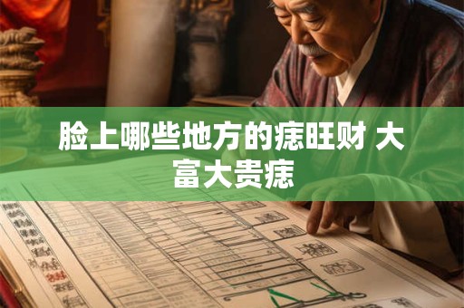 脸上哪些地方的痣旺财 大富大贵痣