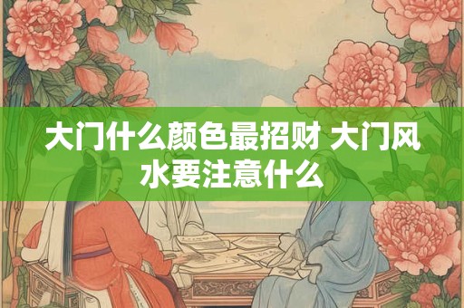 大门什么颜色最招财 大门风水要注意什么