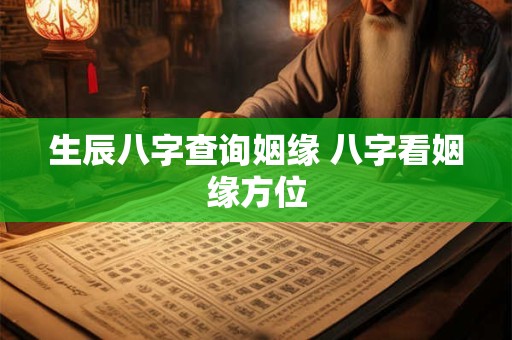 生辰八字查询姻缘 八字看姻缘方位
