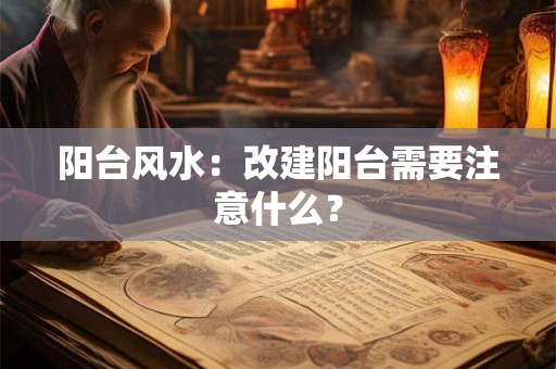 阳台风水：改建阳台需要注意什么？