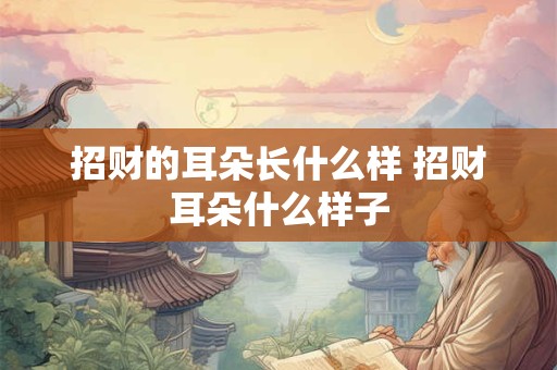 招财的耳朵长什么样 招财耳朵什么样子