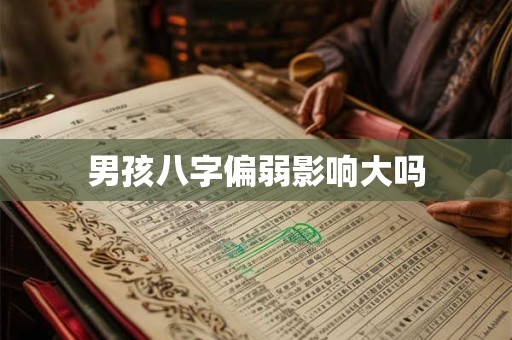 男孩八字偏弱影响大吗