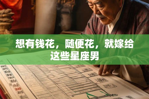 想有钱花，随便花，就嫁给这些星座男