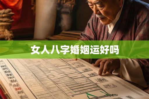 女人八字婚姻运好吗