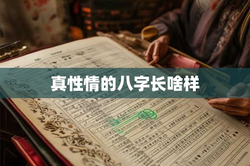 真性情的八字长啥样