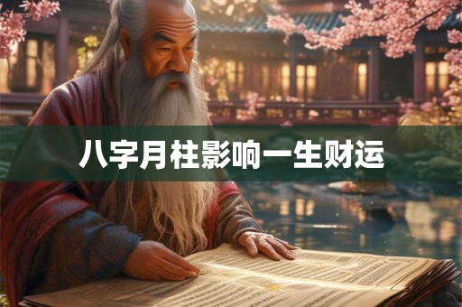 八字月柱影响一生财运