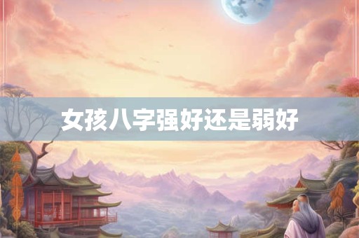 女孩八字强好还是弱好