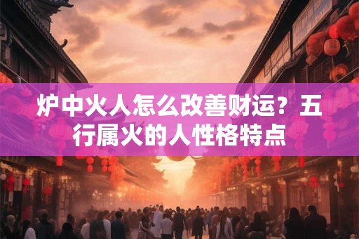 炉中火人怎么改善财运？五行属火的人性格特点