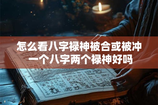 怎么看八字禄神被合或被冲 一个八字两个禄神好吗