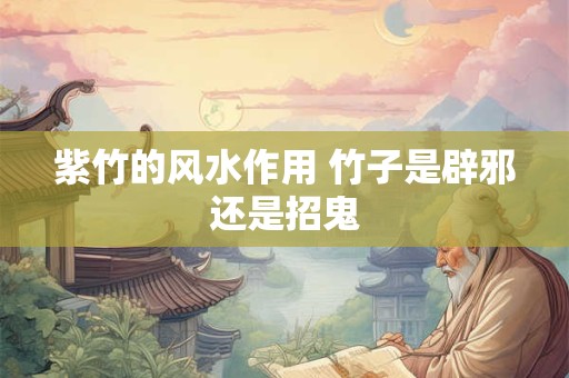 紫竹的风水作用 竹子是辟邪还是招鬼