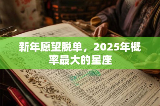 新年愿望脱单，2025年概率最大的星座