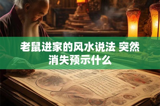 老鼠进家的风水说法 突然消失预示什么