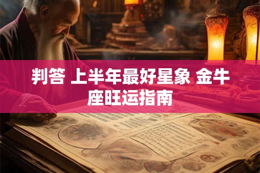 详细阅读:判答 上半年最好星象 金牛座旺运指南 判答 上半年最好星象 金牛座旺运指南