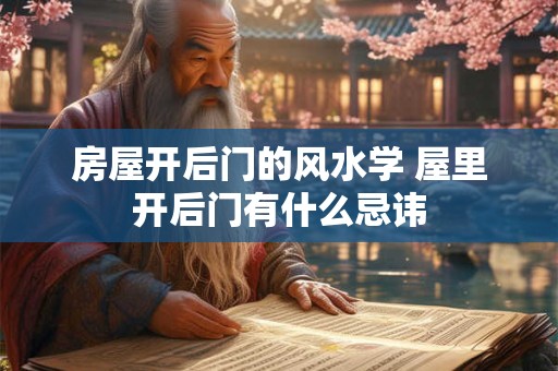 房屋开后门的风水学 屋里开后门有什么忌讳