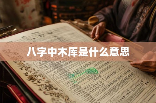 八字中木库是什么意思