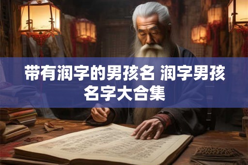 带有润字的男孩名 润字男孩名字大合集