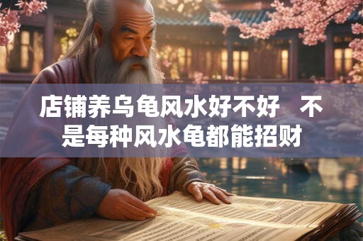 店铺养乌龟风水好不好   不是每种风水龟都能招财