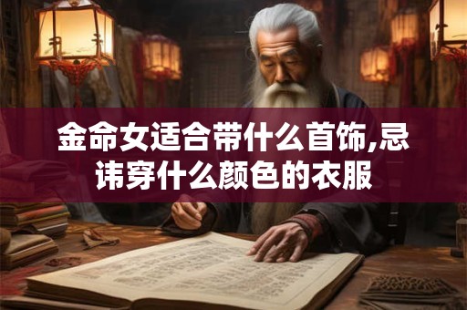 金命女适合带什么首饰,忌讳穿什么颜色的衣服
