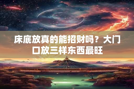 床底放真的能招财吗？大门口放三样东西最旺