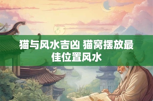 猫与风水吉凶 猫窝摆放最佳位置风水