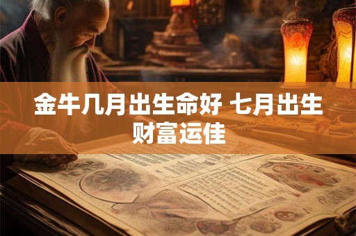 金牛几月出生命好 七月出生财富运佳