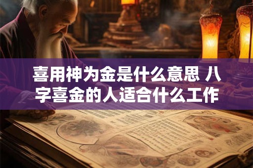 喜用神为金是什么意思 八字喜金的人适合什么工作