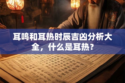 耳鸣和耳热时辰吉凶分析大全，什么是耳热？