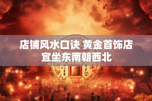 店铺风水口诀 黄金首饰店宜坐东南朝西北 店铺风水口诀 黄金首饰店宜坐东南朝西北