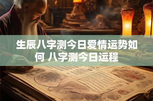 生辰八字测今日爱情运势如何 八字测今日运程