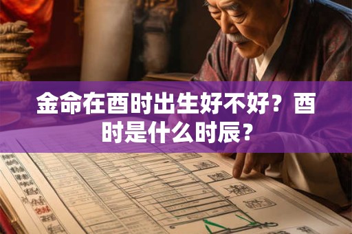 金命在酉时出生好不好？酉时是什么时辰？