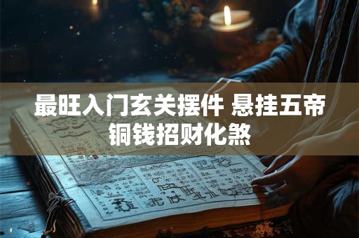 最旺入门玄关摆件 悬挂五帝铜钱招财化煞