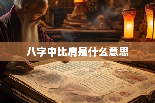 八字中比肩是什么意思
