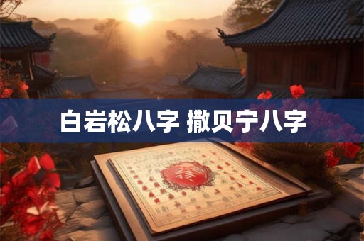 白岩松八字 撒贝宁八字